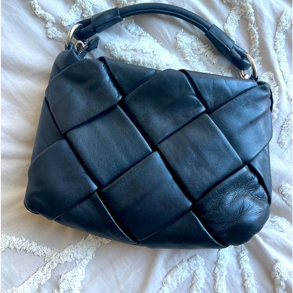 & Other Stories Crossbody Woven Leather Bag, Black - Picture 3 of 6